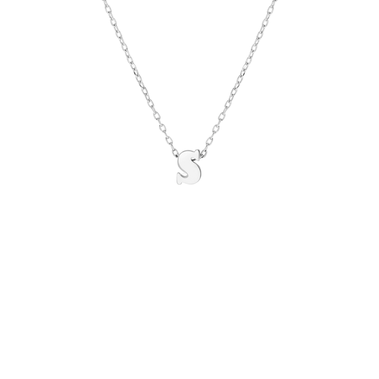 Stainless steel ketting met hanger letter