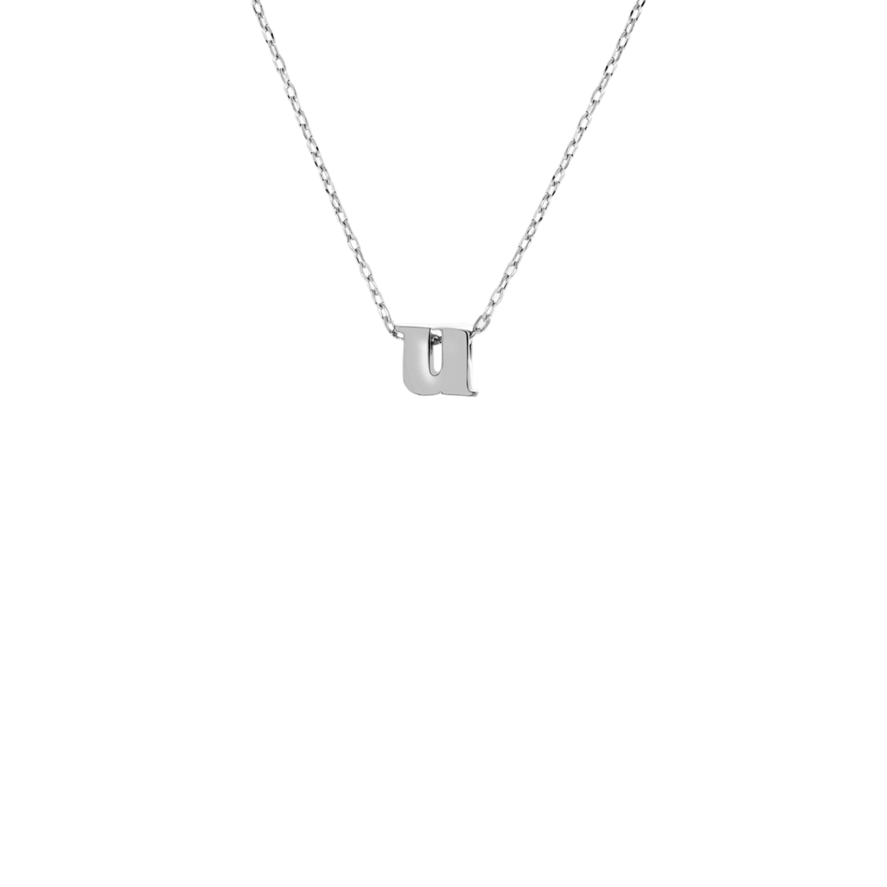Stalen ketting met hanger letter