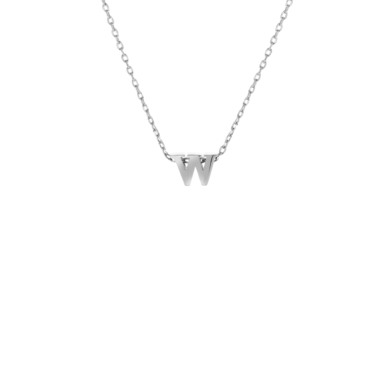 Stalen ketting met hanger letter