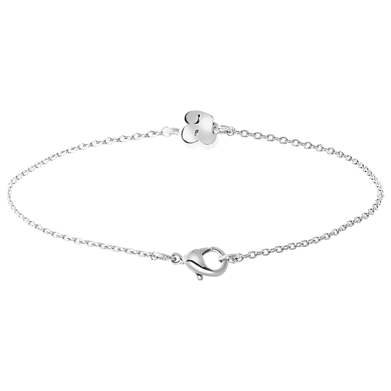 Stainless steel armband met letter hanger