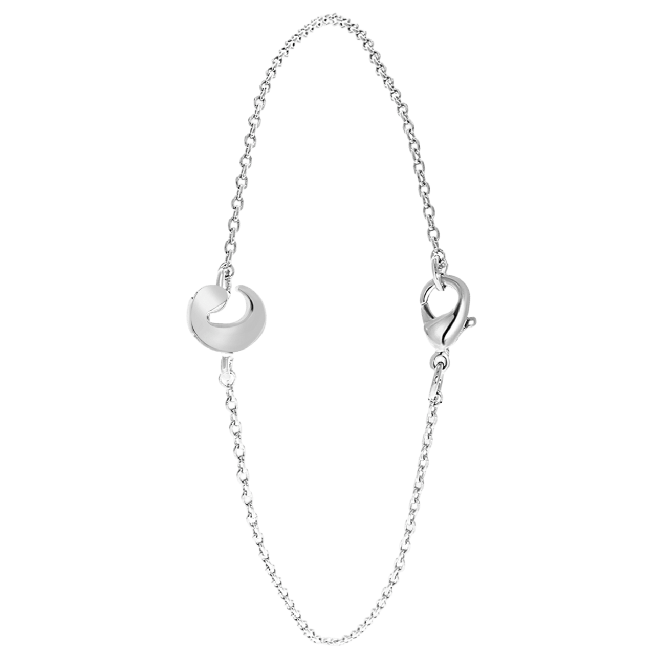 Stainless steel armband met letter hanger