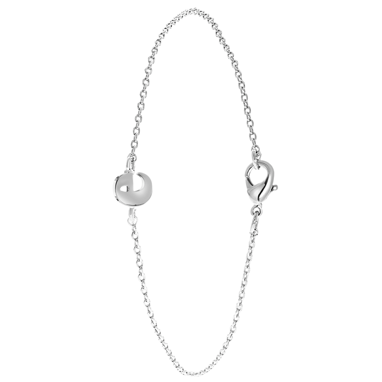 Stainless steel armband met letter hanger