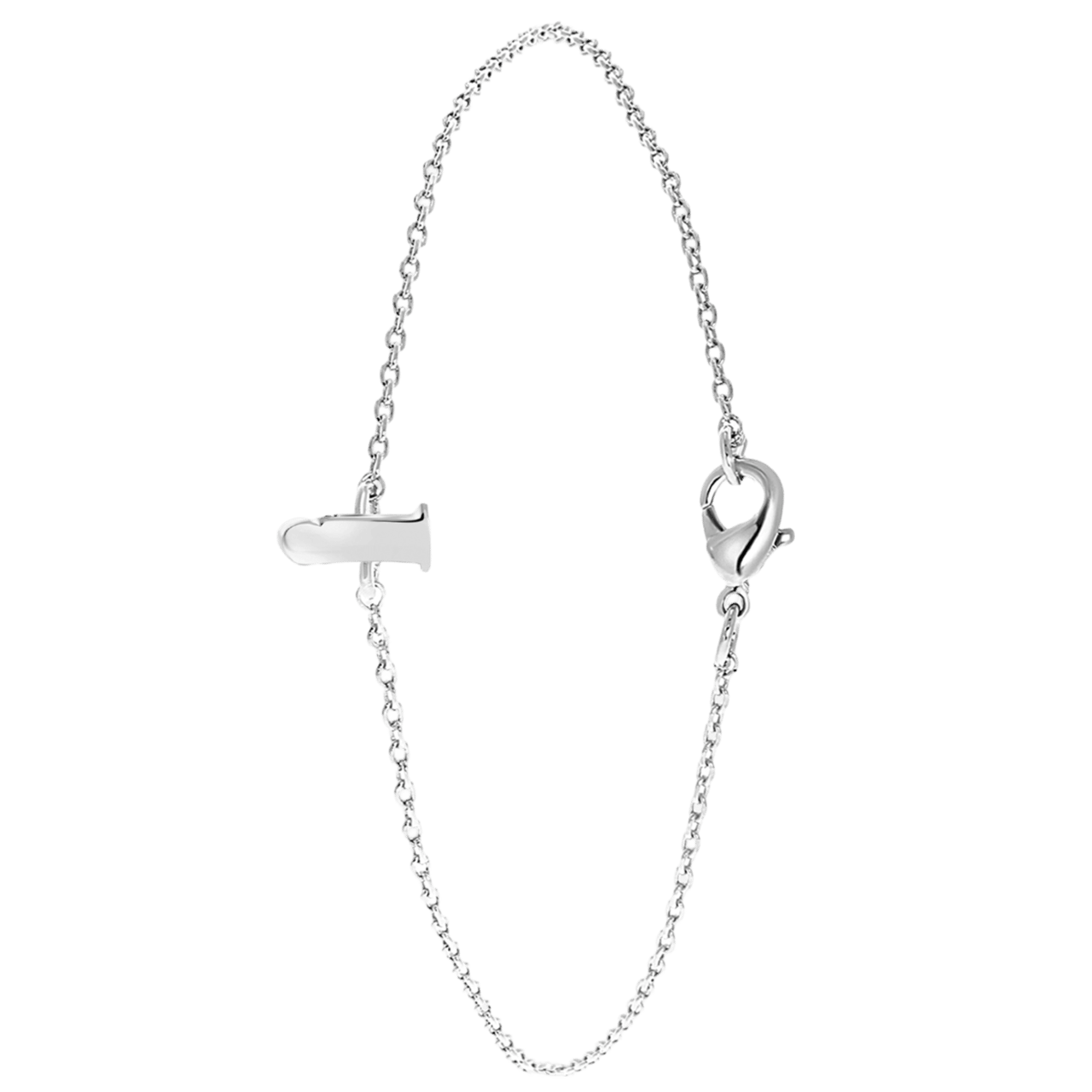 Stainless steel armband met letter hanger