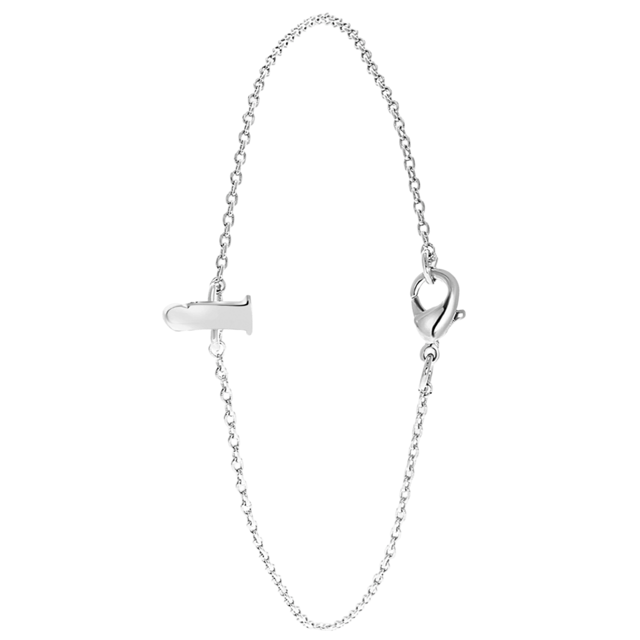 Stalen armband met letter hanger