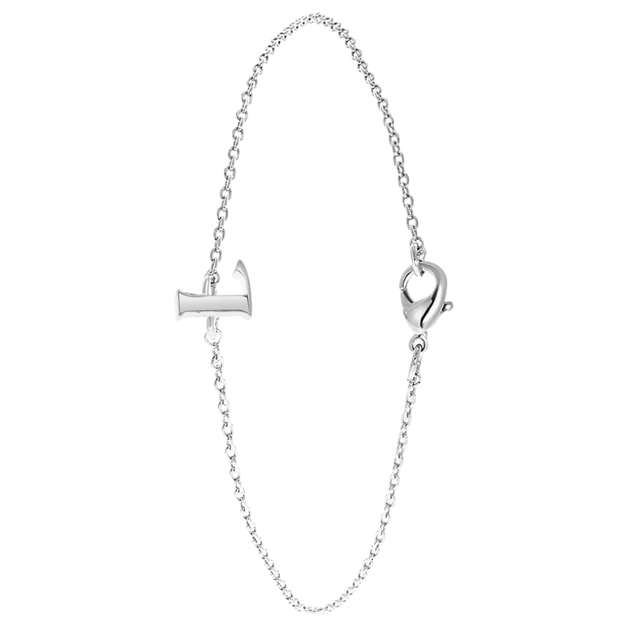 Armband, Edelstahl, mit Anhänger, Buchstabe