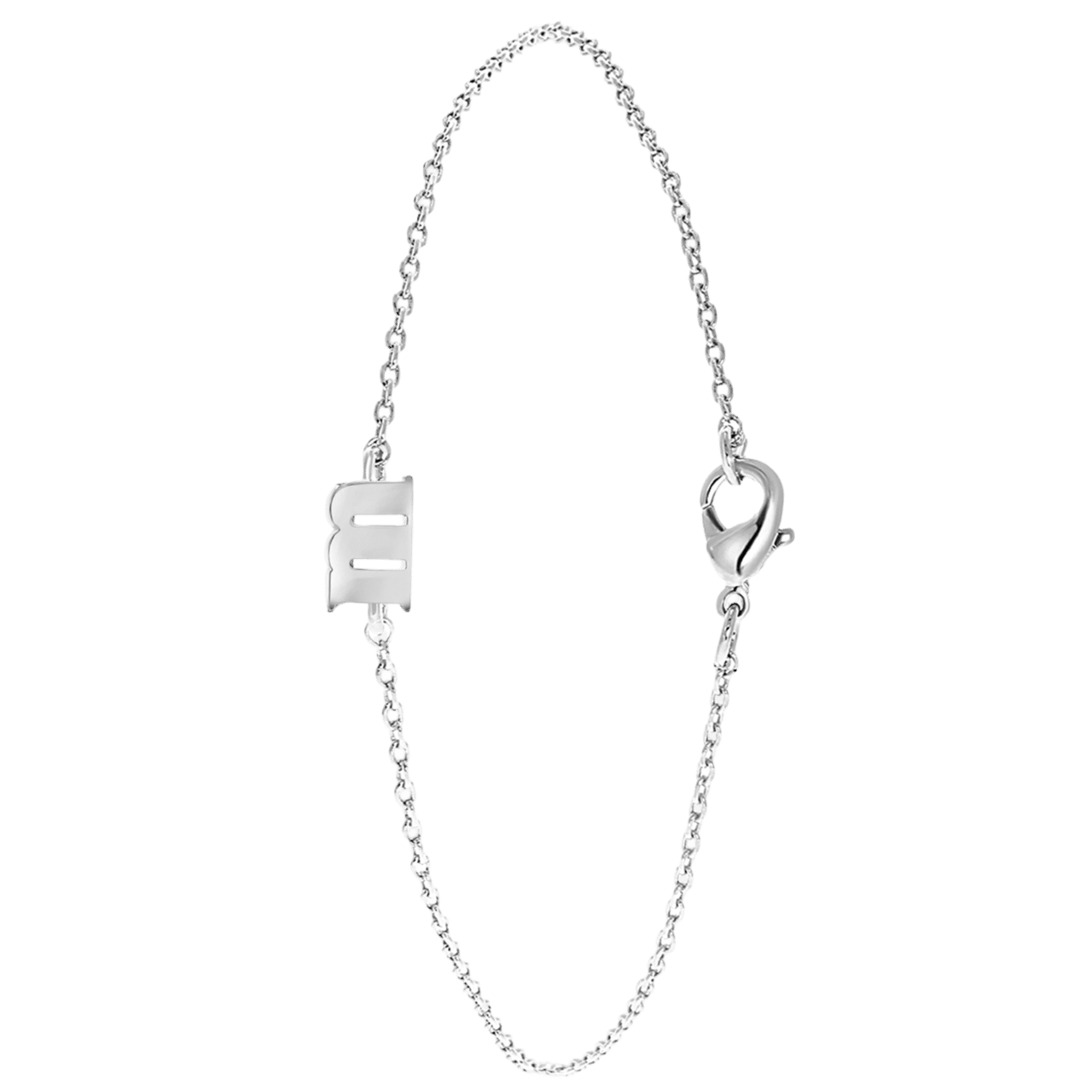 Armband, Edelstahl, mit Anhänger, Buchstabe