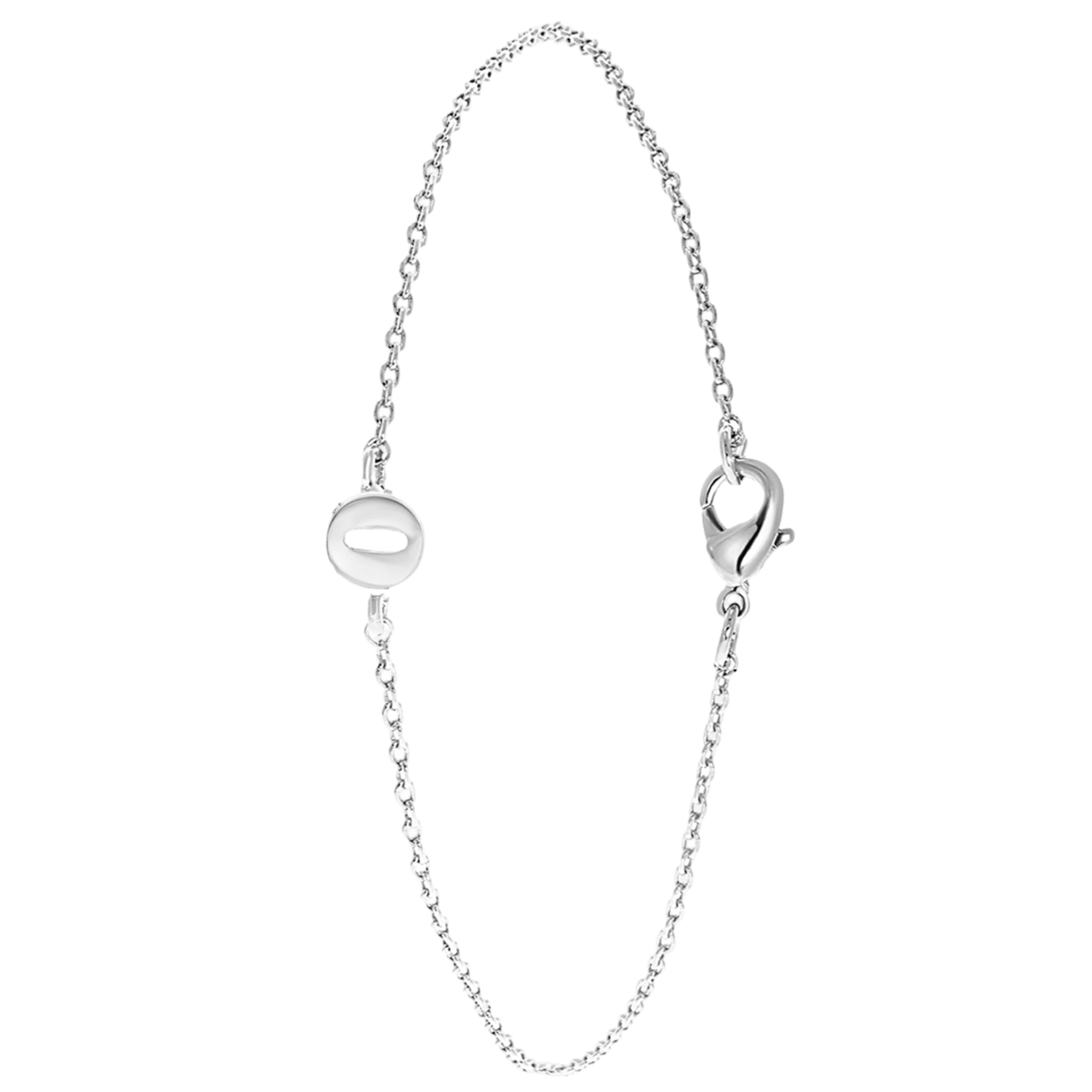 Stainless steel armband met letter hanger