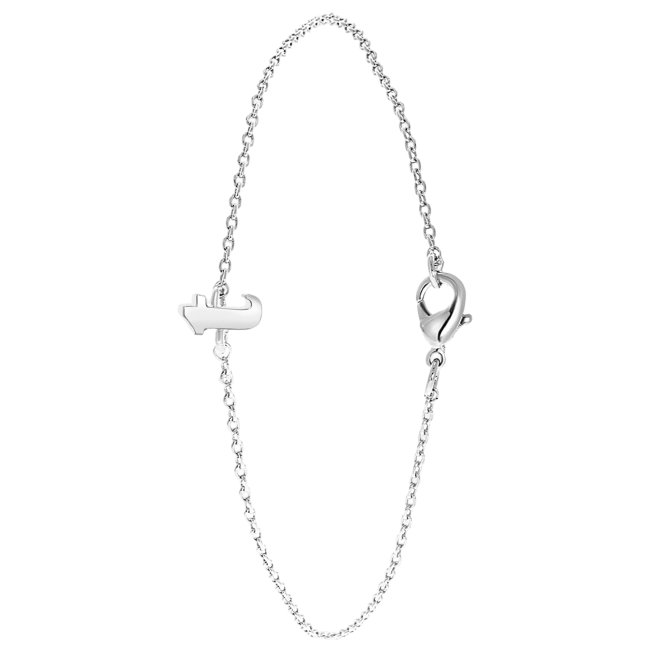 Stalen armband met letter hanger