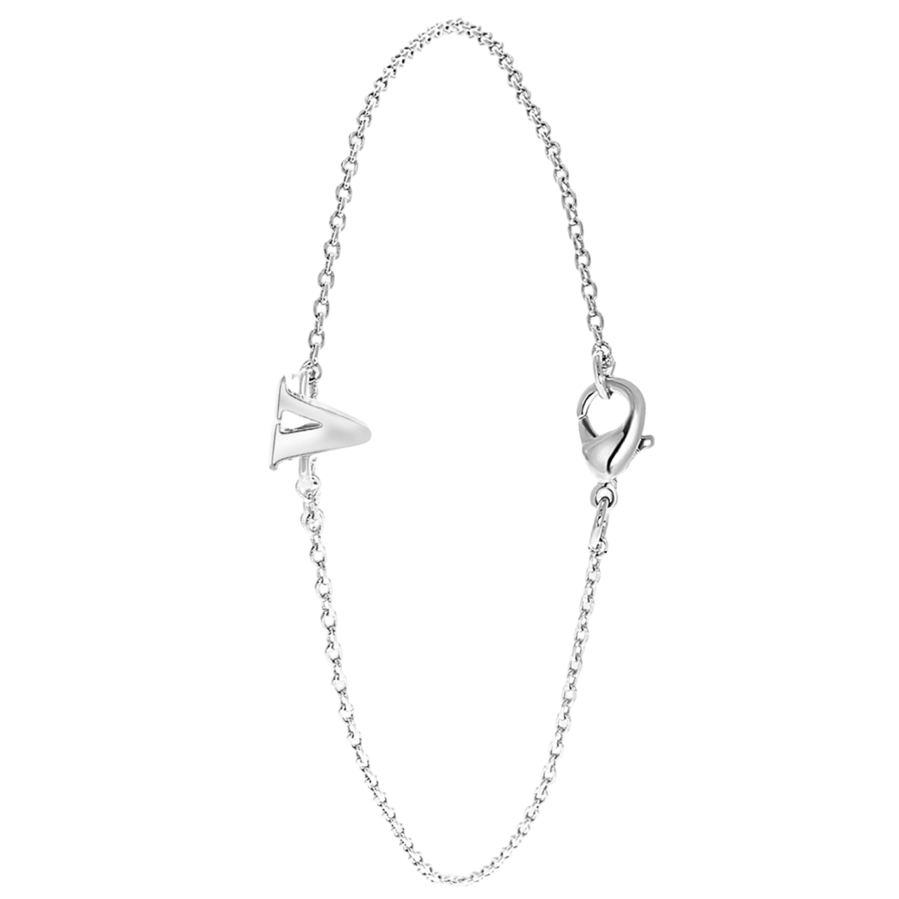 Stainless steel armband met letter hanger