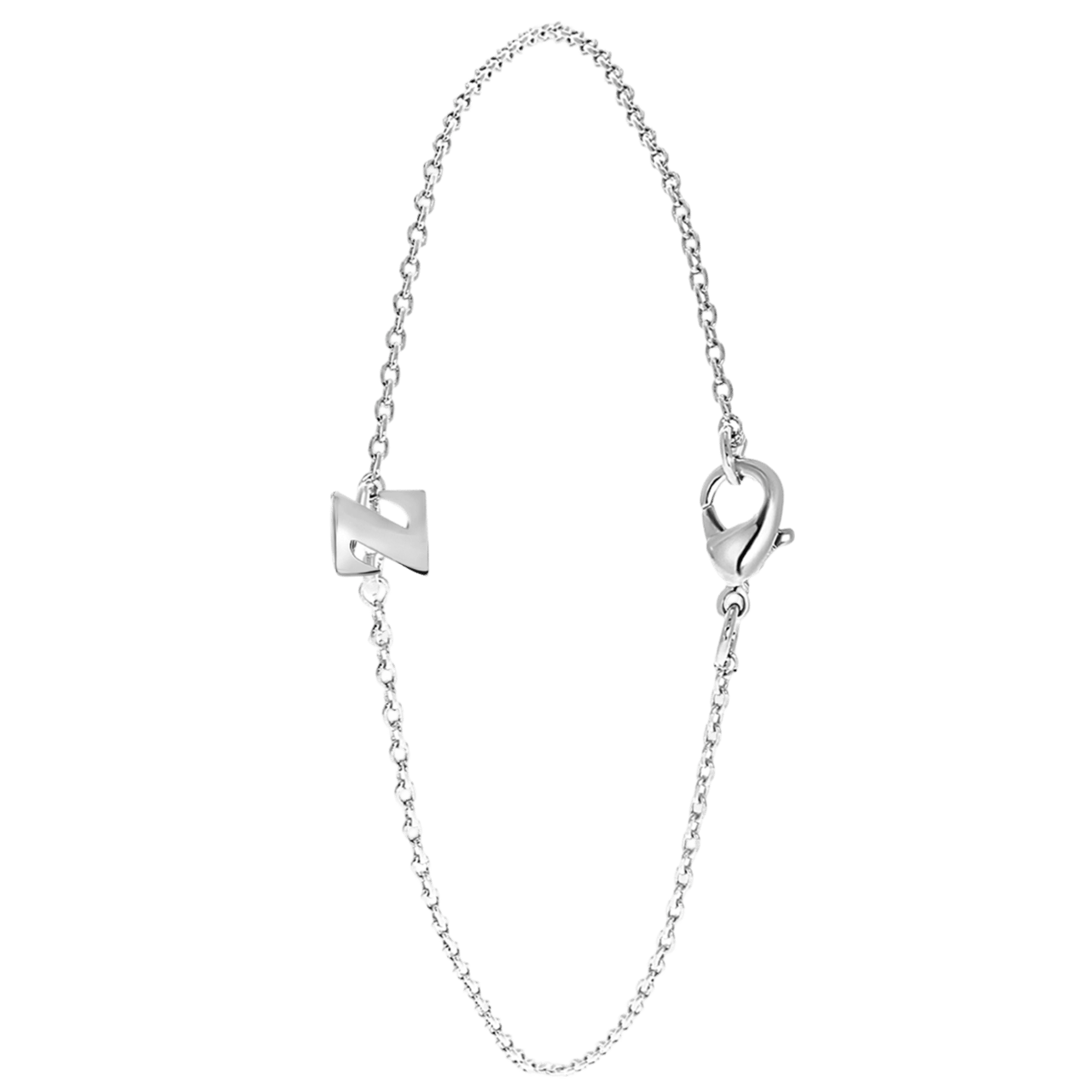 Armband, Edelstahl, mit Anhänger, Buchstabe