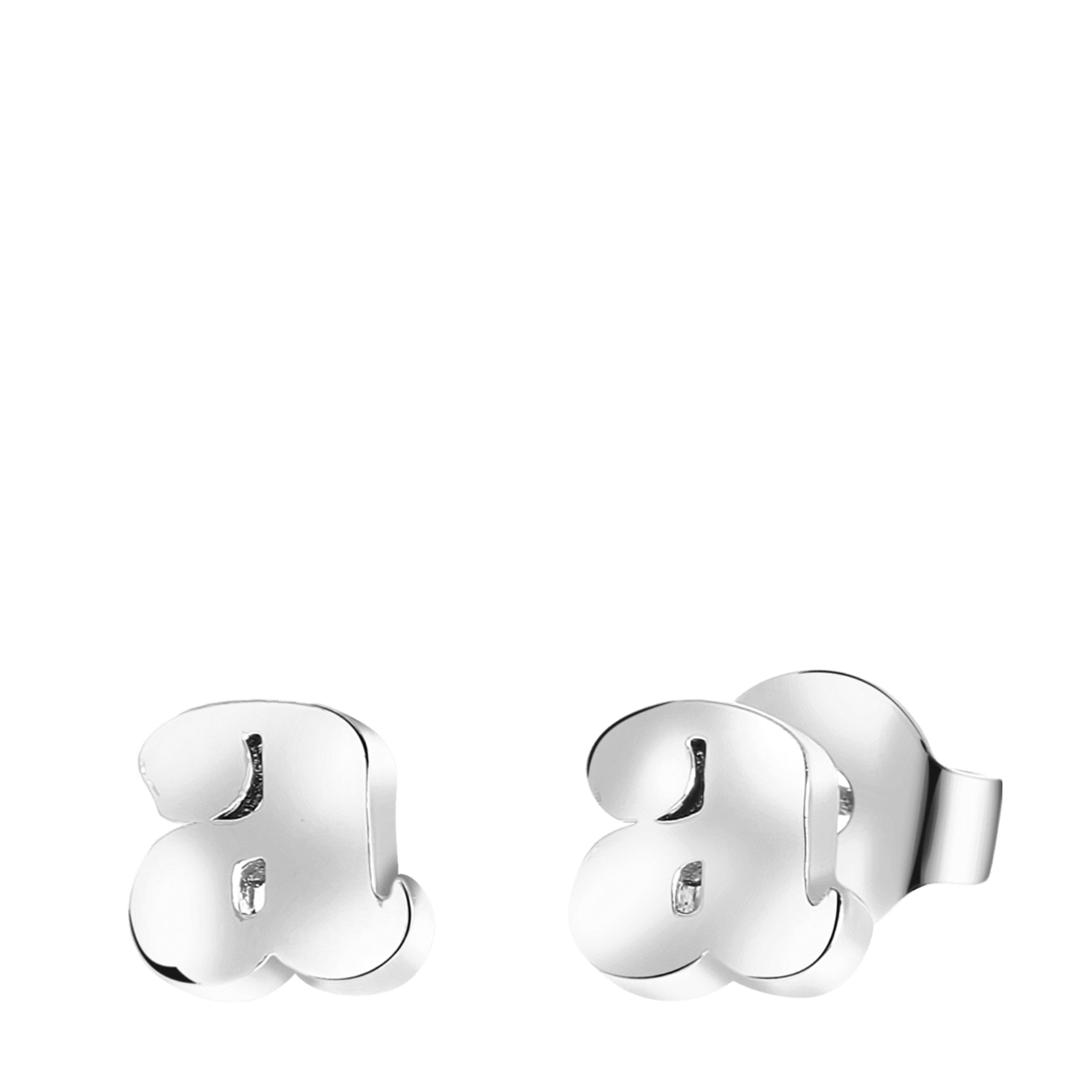 Stainless steel oorknoppen met letter