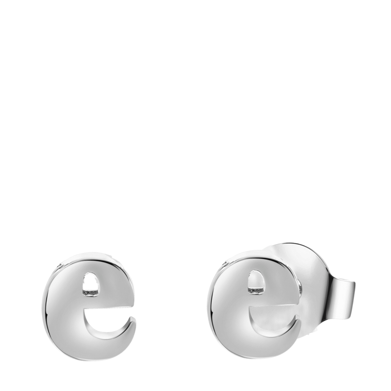 Stainless steel oorknoppen met hanger letter