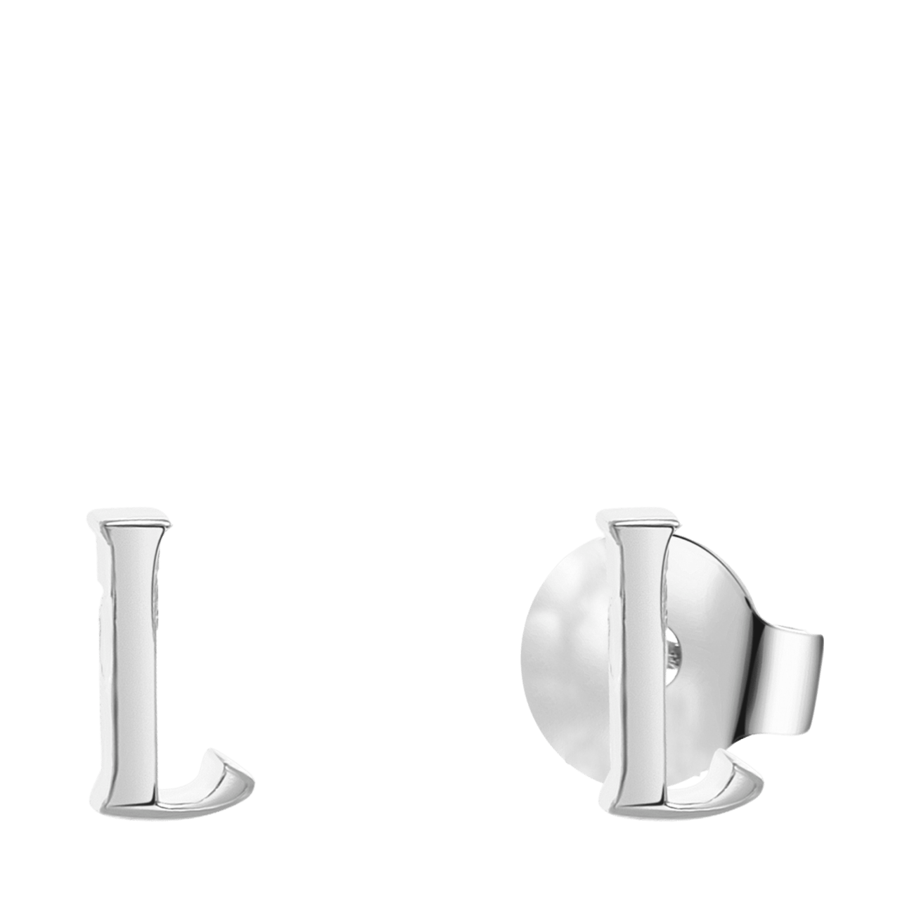 Stainless steel oorknoppen met letter