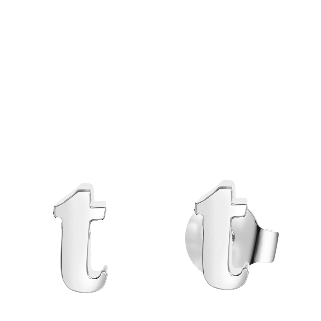 Ohrstecker, Edelstahl, mit Anhänger, Buchstabe