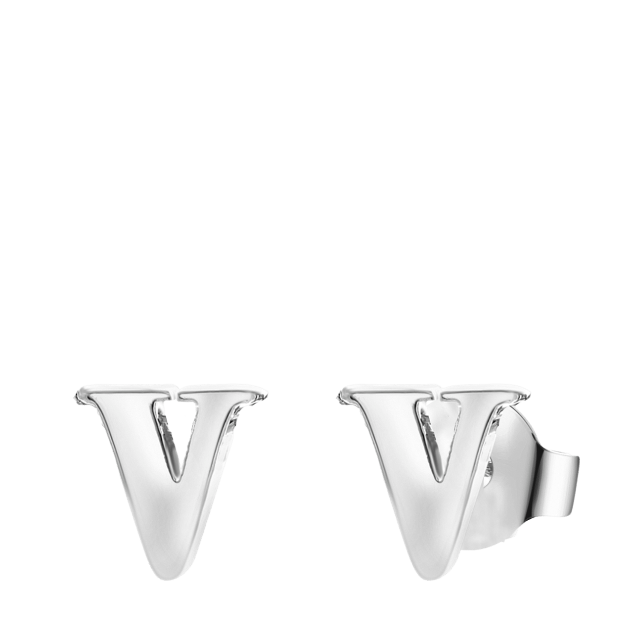 Ohrstecker, Edelstahl, mit Anhänger, Buchstabe