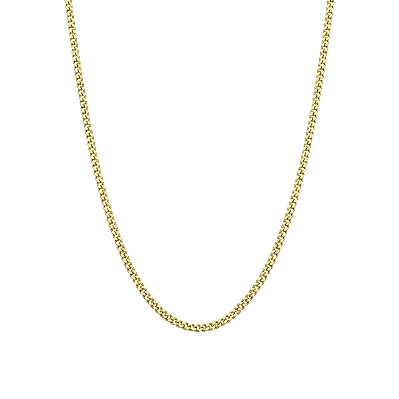 Zilveren goldplated ketting