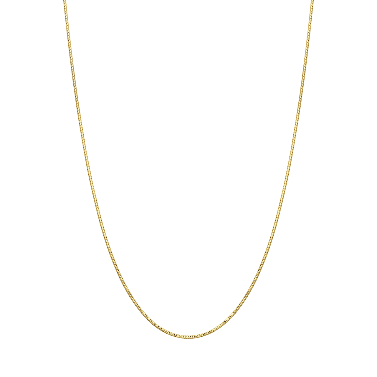 Gerecycled zilveren goldplated ketting met slang schakel