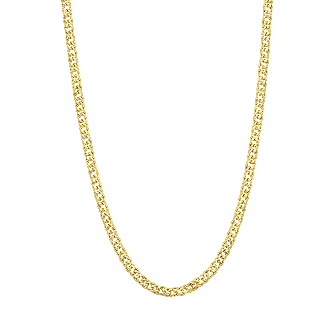 Zilveren goldplated ketting