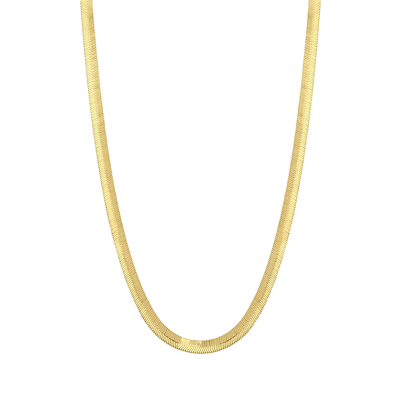 Gerecycleerd zilveren goldplated platte ketting bewerkt