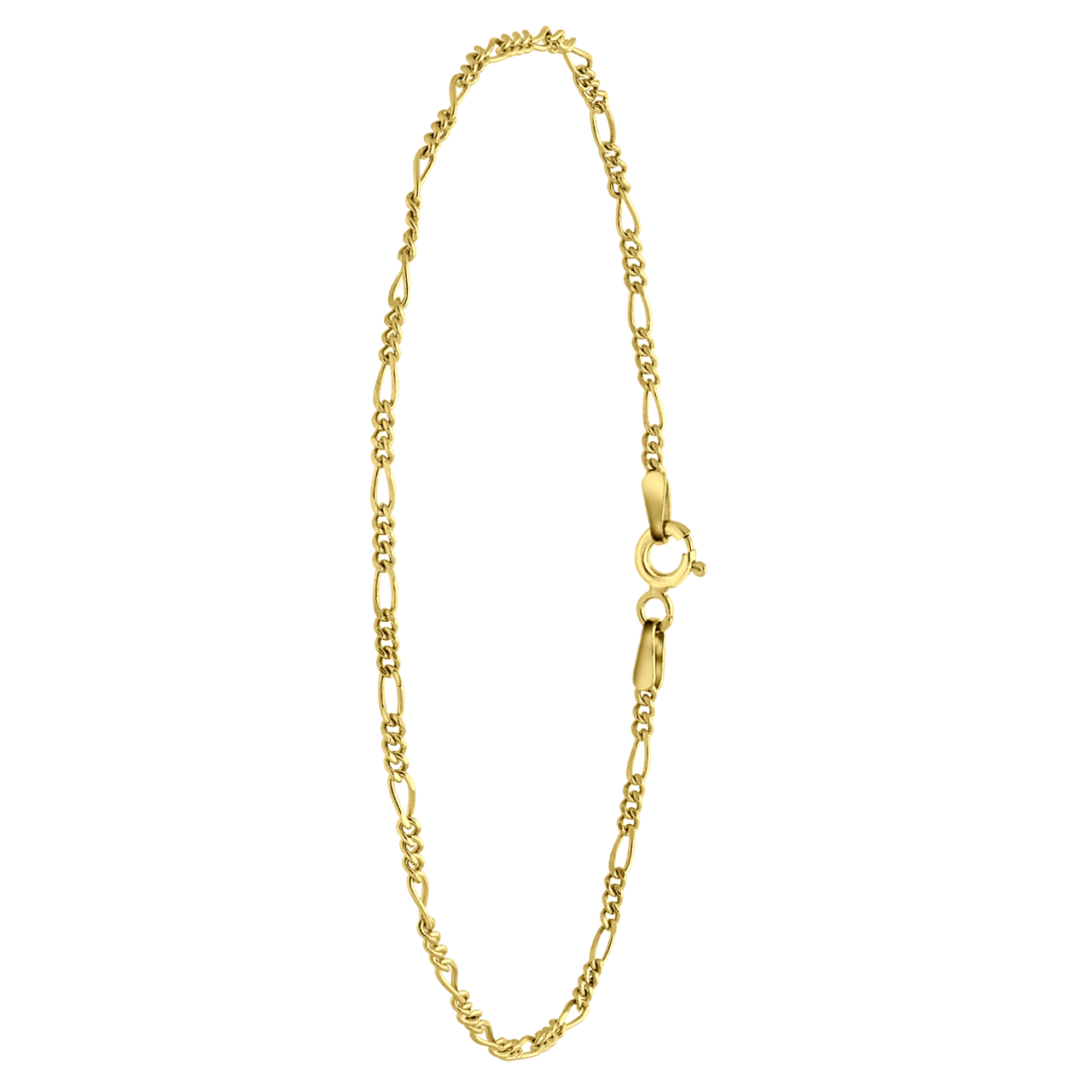 Armband in 925 Silber vergoldet mit Figarogliedern