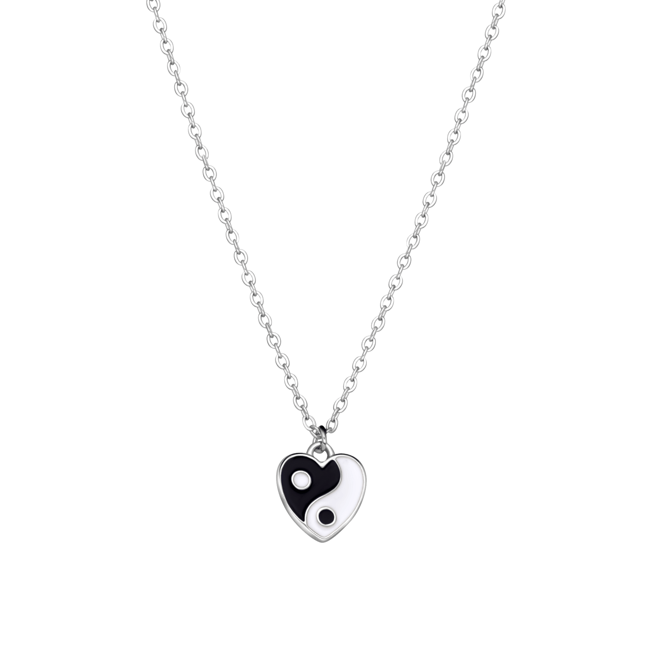 Bijoux zilverkleurige ketting met hanger hart voor dames