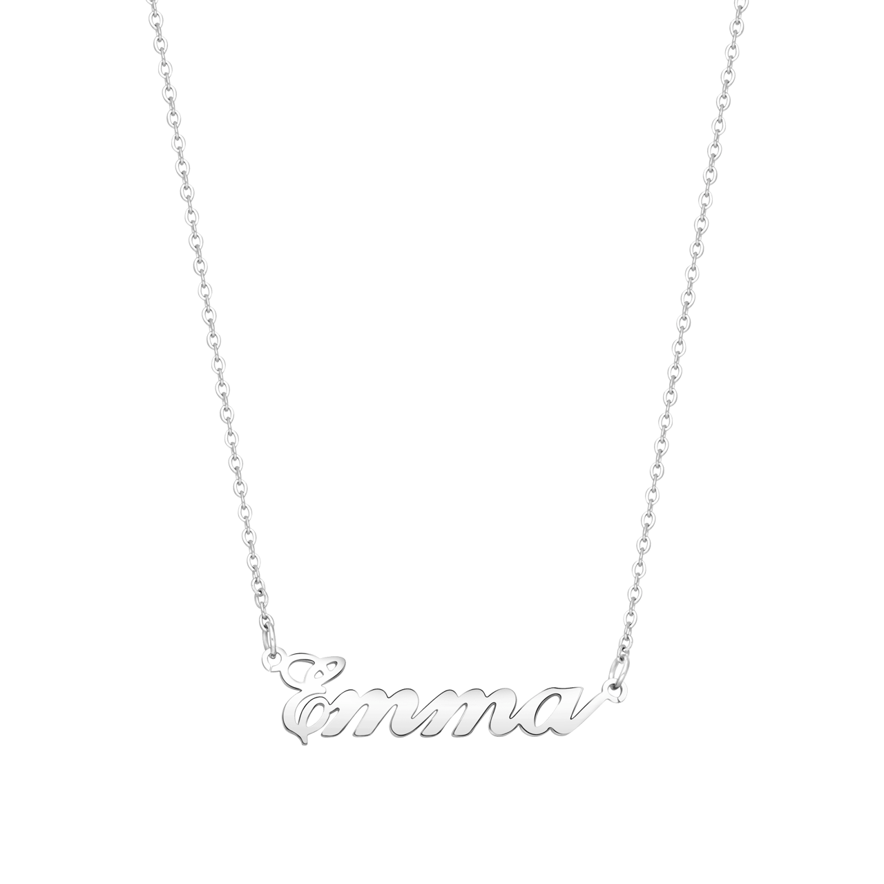 Stalen naamketting julia small voor dames
