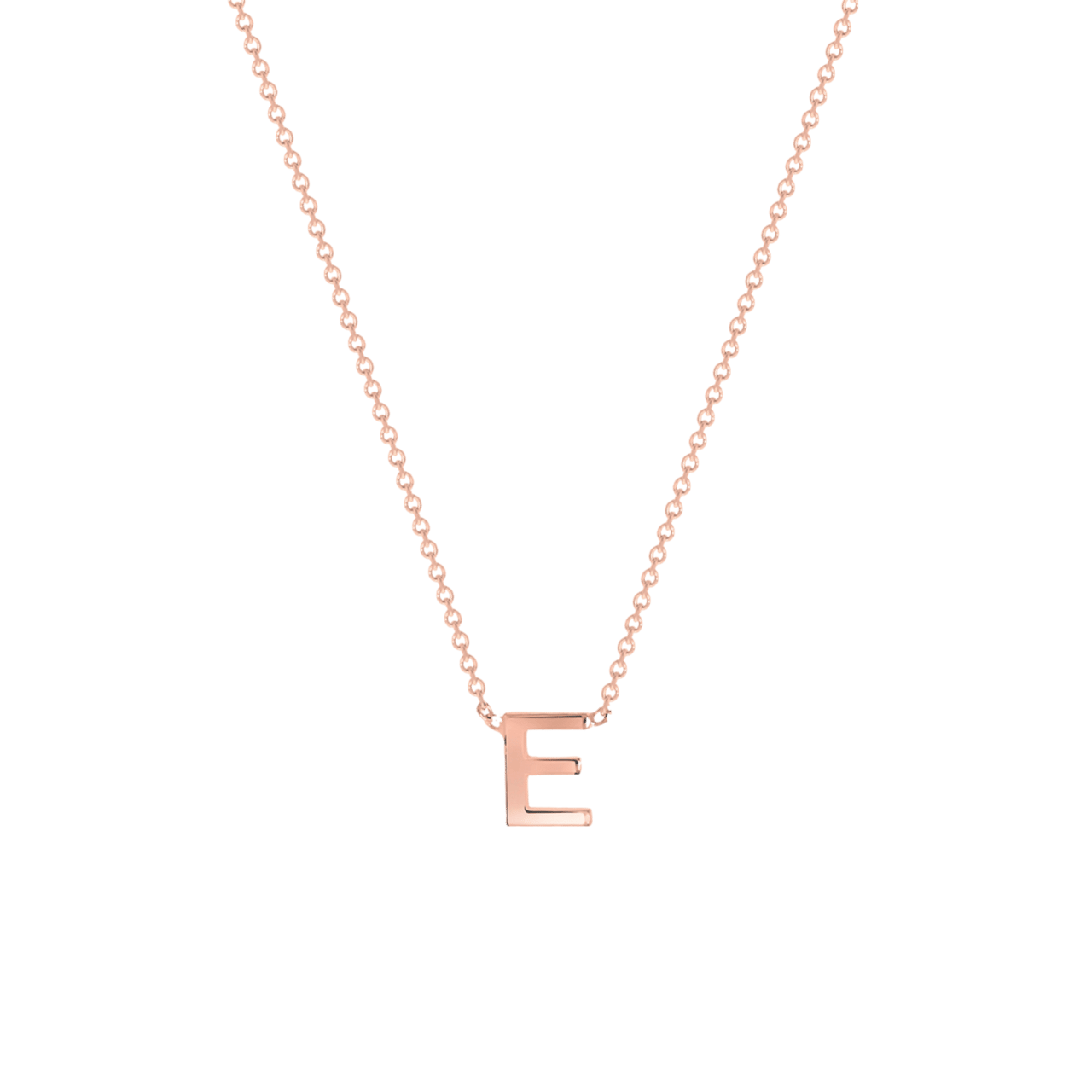9 karaat rose ketting met letter hanger