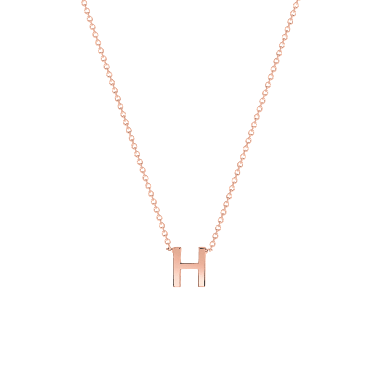 9 karaat rose ketting met letter hanger