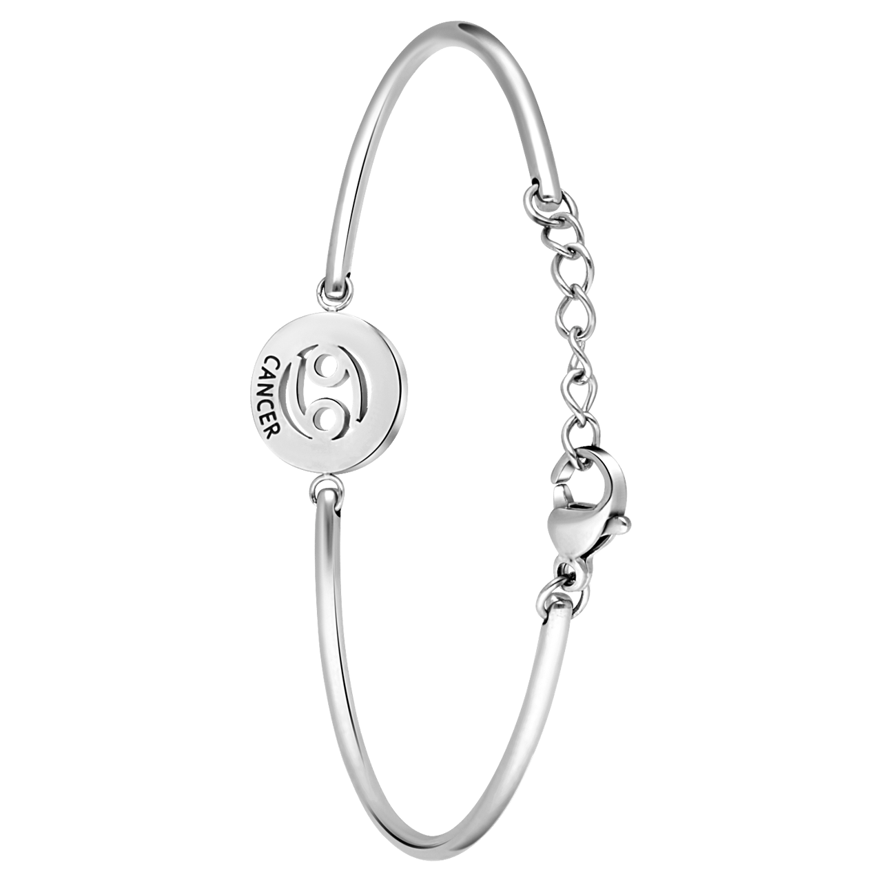 Stalen armband met sterrenbeeld kreeft