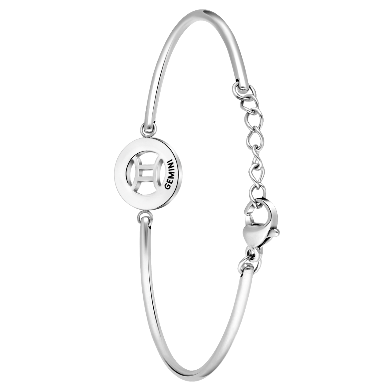 Stalen armband met sterrenbeeld tweeling