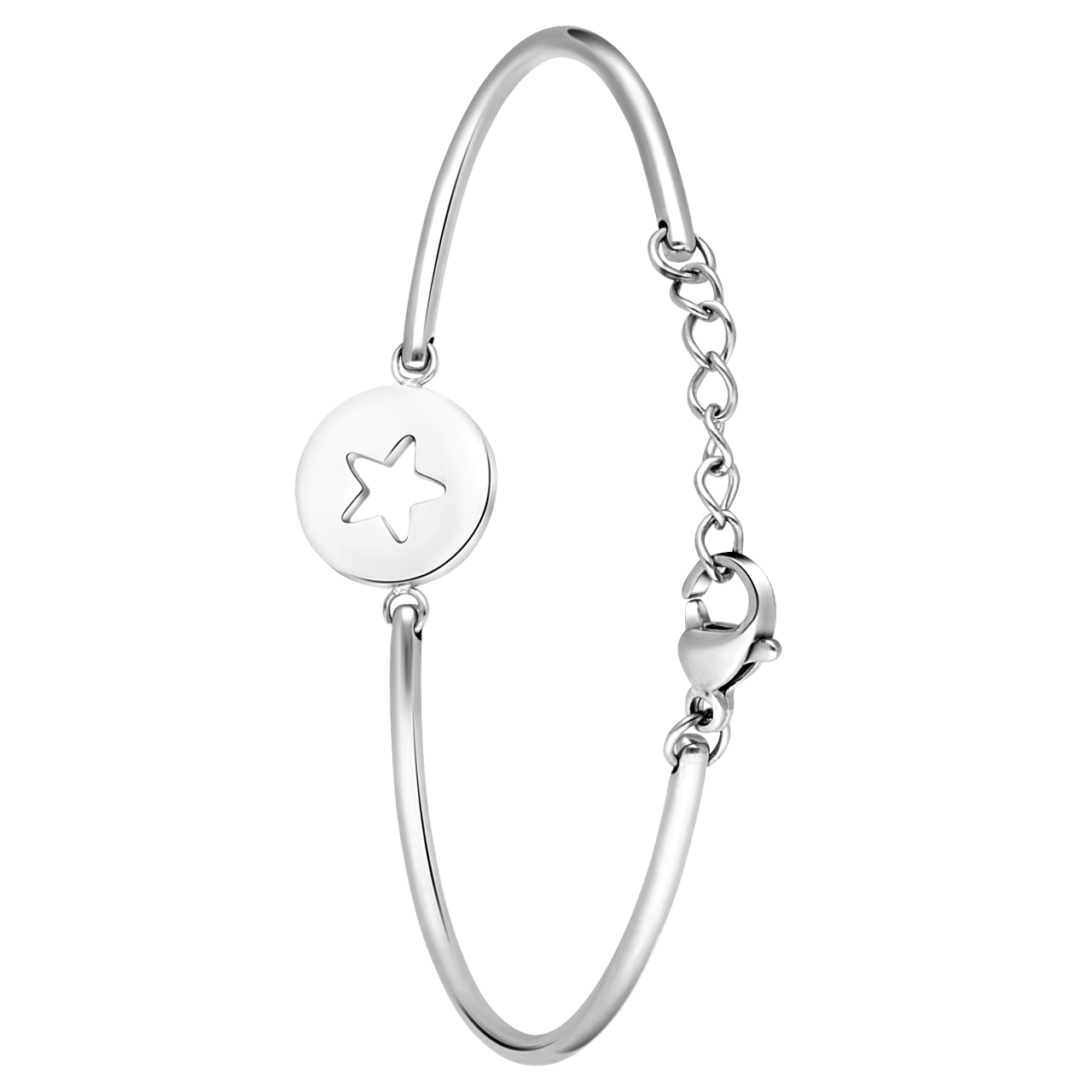 Stainless steel armband met ster