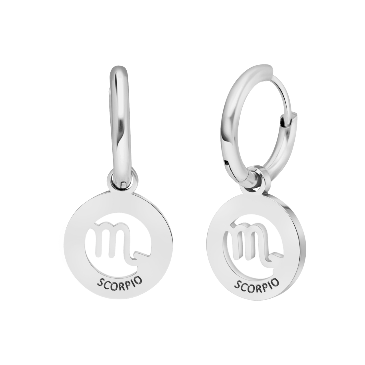 Stainless steel oorbellen met sterrenbeeld schorpioen | Lucardi-BE