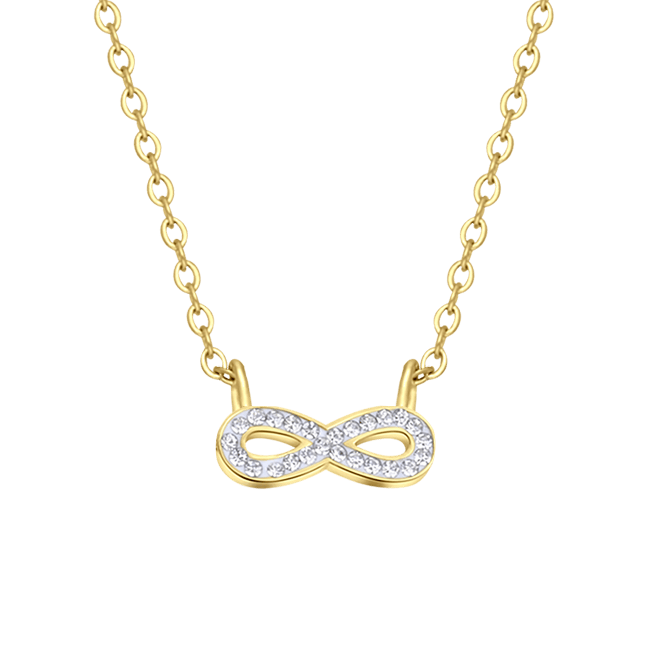 LivLiv stalen goldplated ketting met infinity hanger voor dames