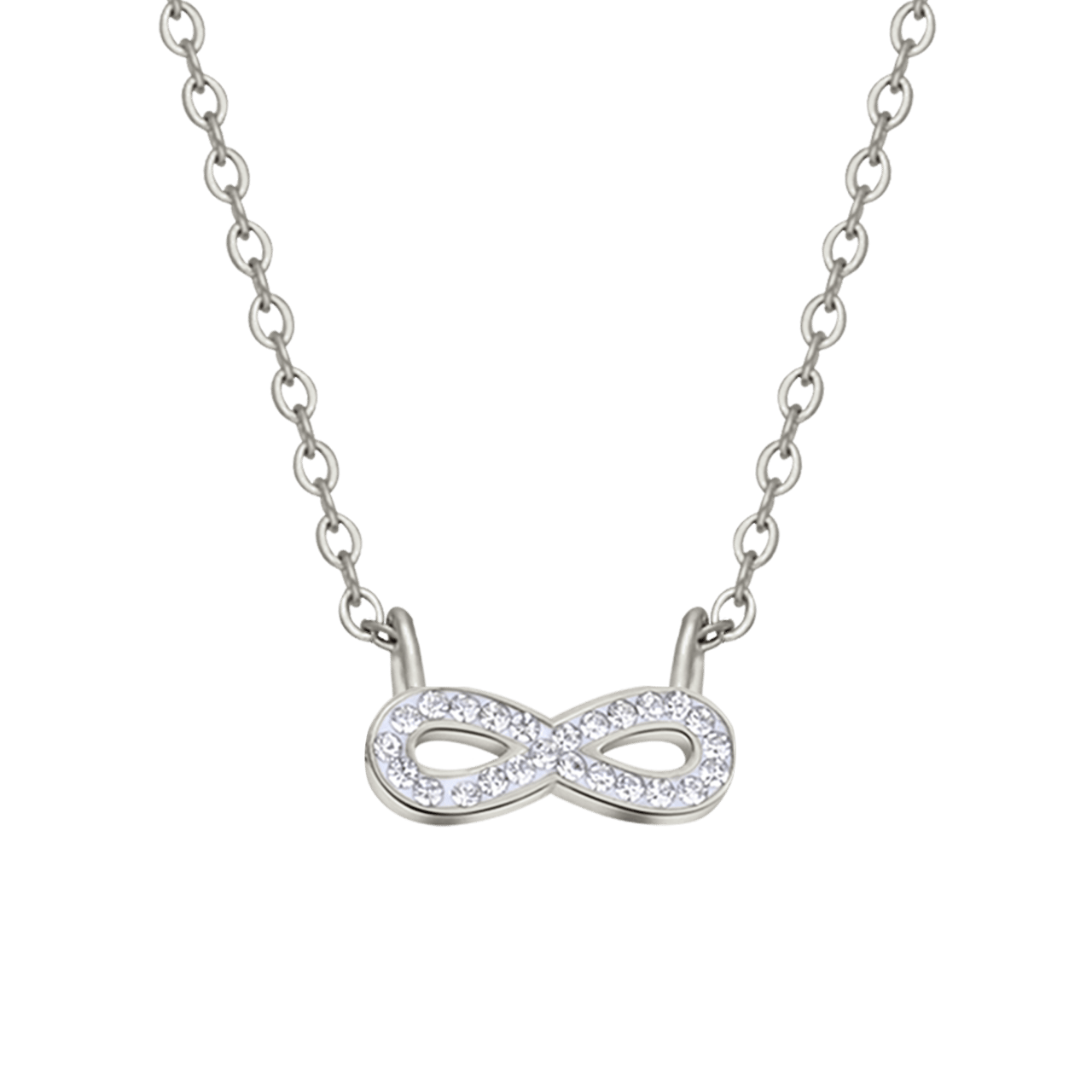 Edelstahlhalskette mit Infinity-Anhänger