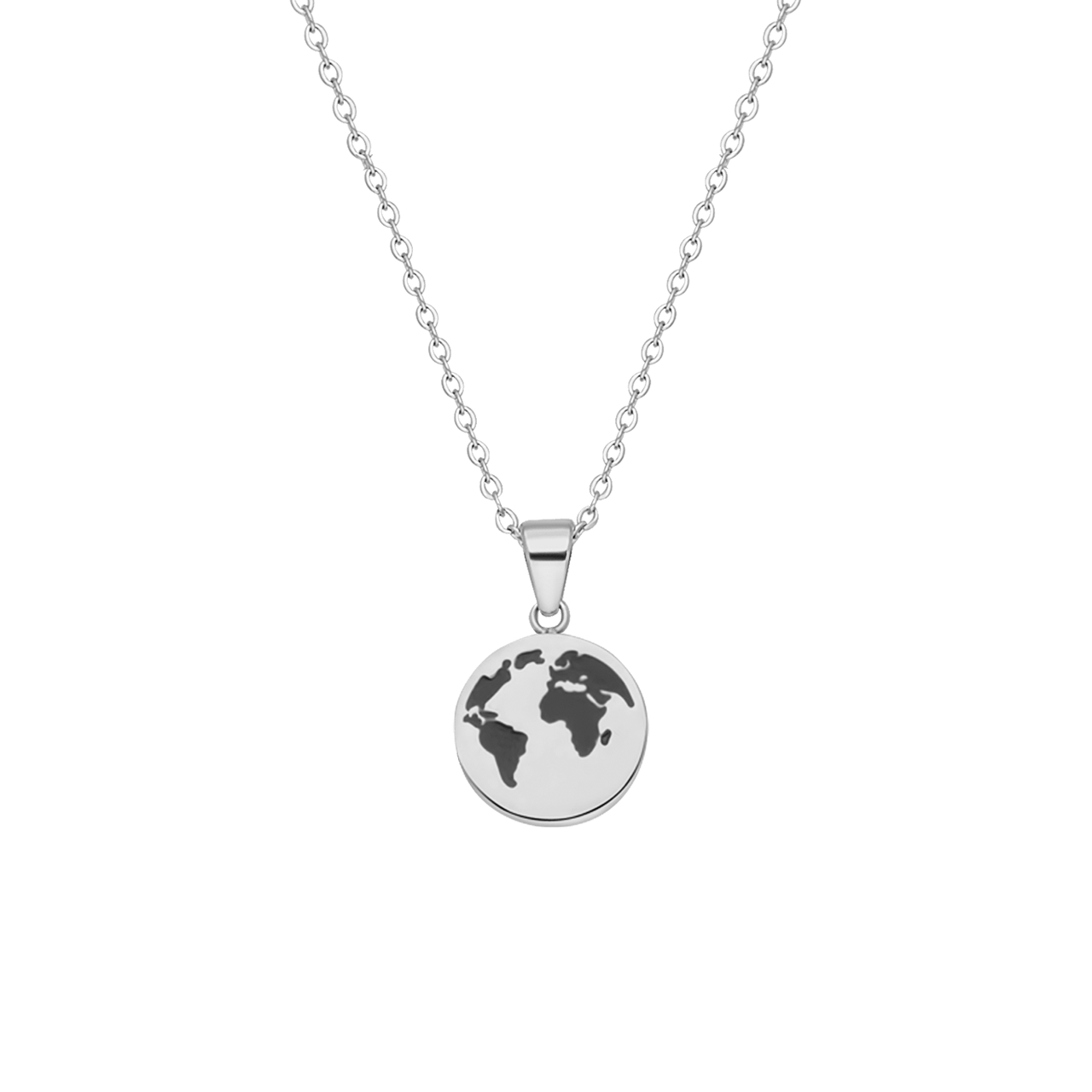LivLiv stainless steel ketting met hanger wereldbol voor dames