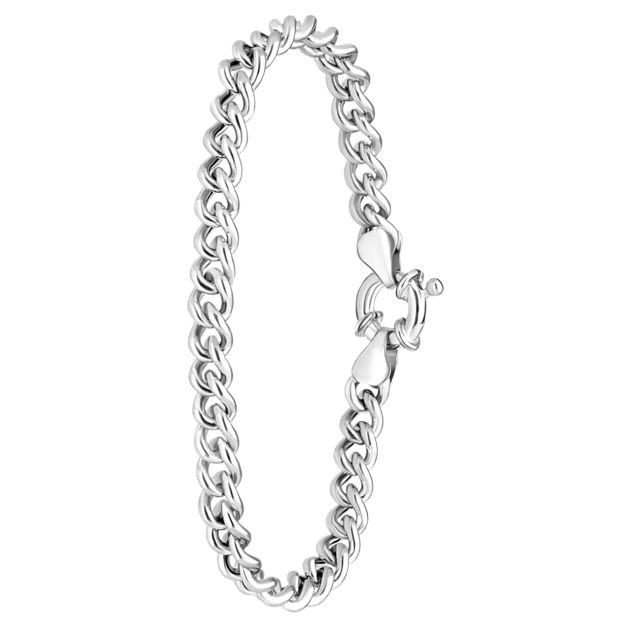 Armband aus recyceltem Silber mit Gourmetgliedern