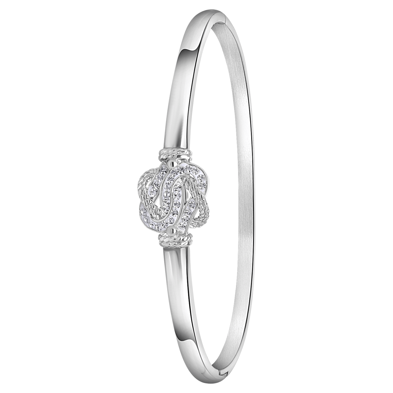 Bangle-Armreif aus recyceltem Edelstahl mit surinamischem Teppichklopfer-Design