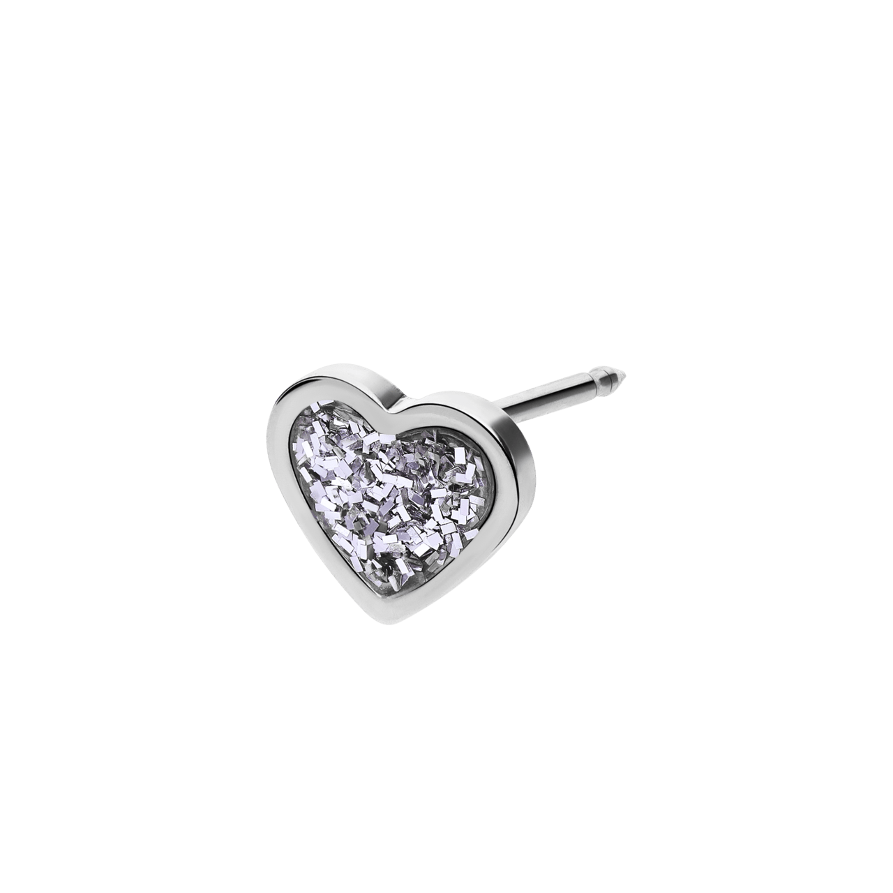 Studex medizinische Ohrringe aus Edelstahl, Herz, Kristall, 6 mm