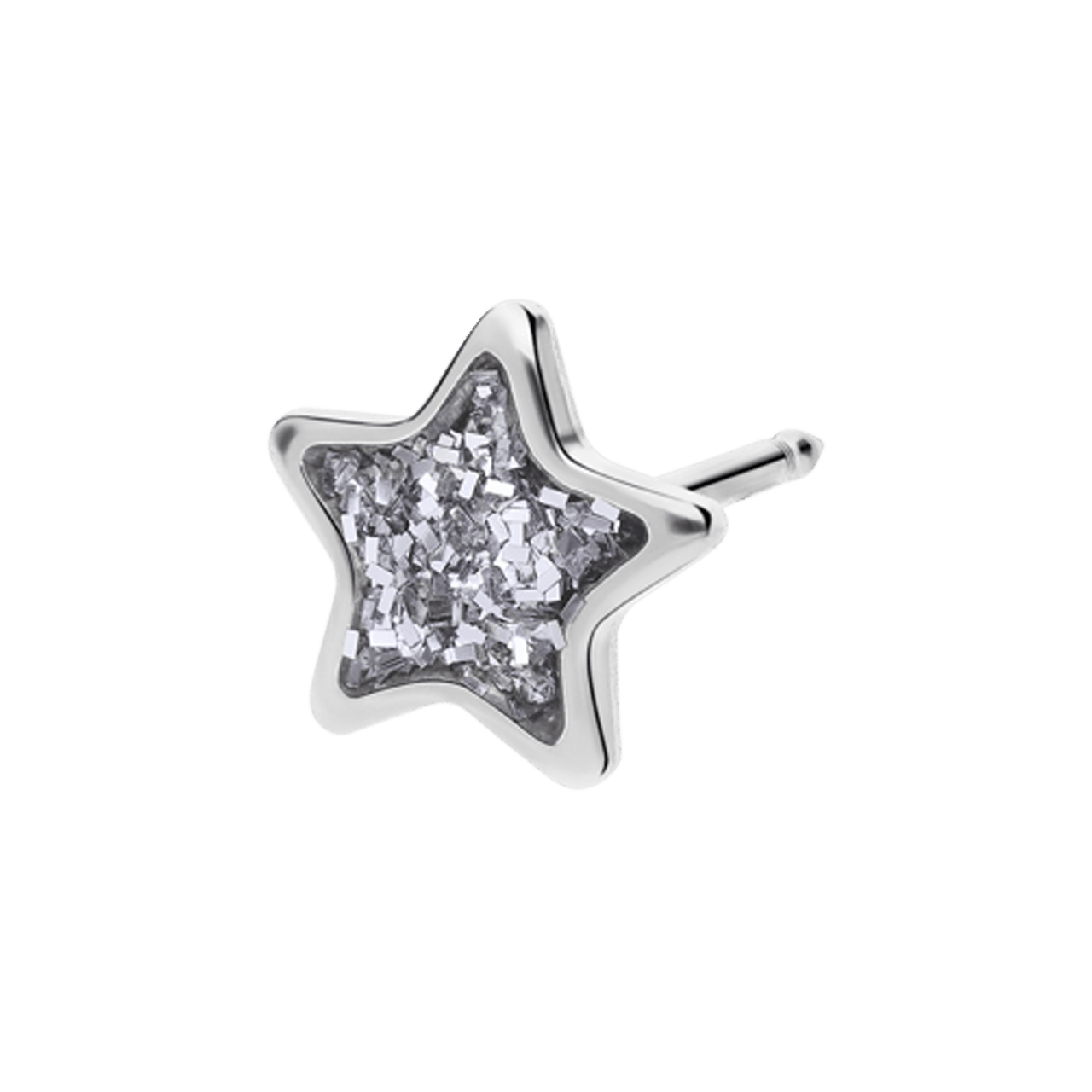 Studex medizinische Ohrringe aus Edelstahl, Stern, Kristall, 6 mm