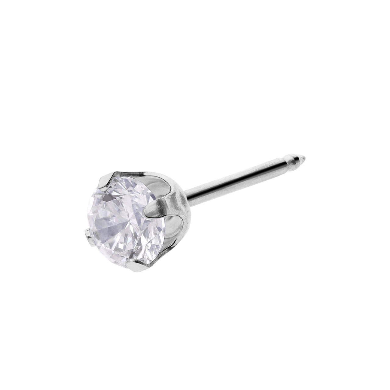 Studex medizinische Ohrringe aus Edelstahl, Zirkonia, 4 mm