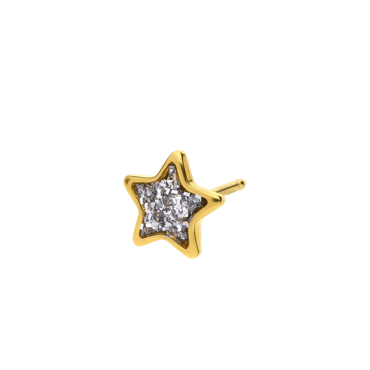 Studex stalen goldplated schietoorbel ster 6mm 220 voor dames