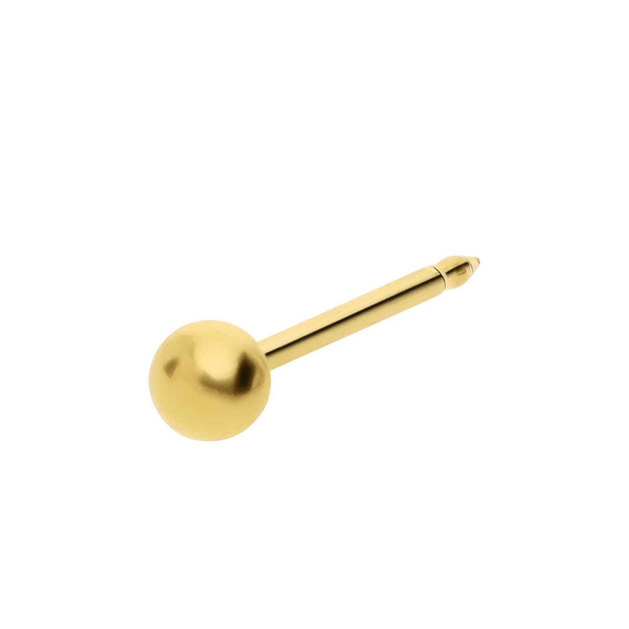 Studex medizinische Ohrringe aus 750er Gelbgold, Kugel, 3 mm