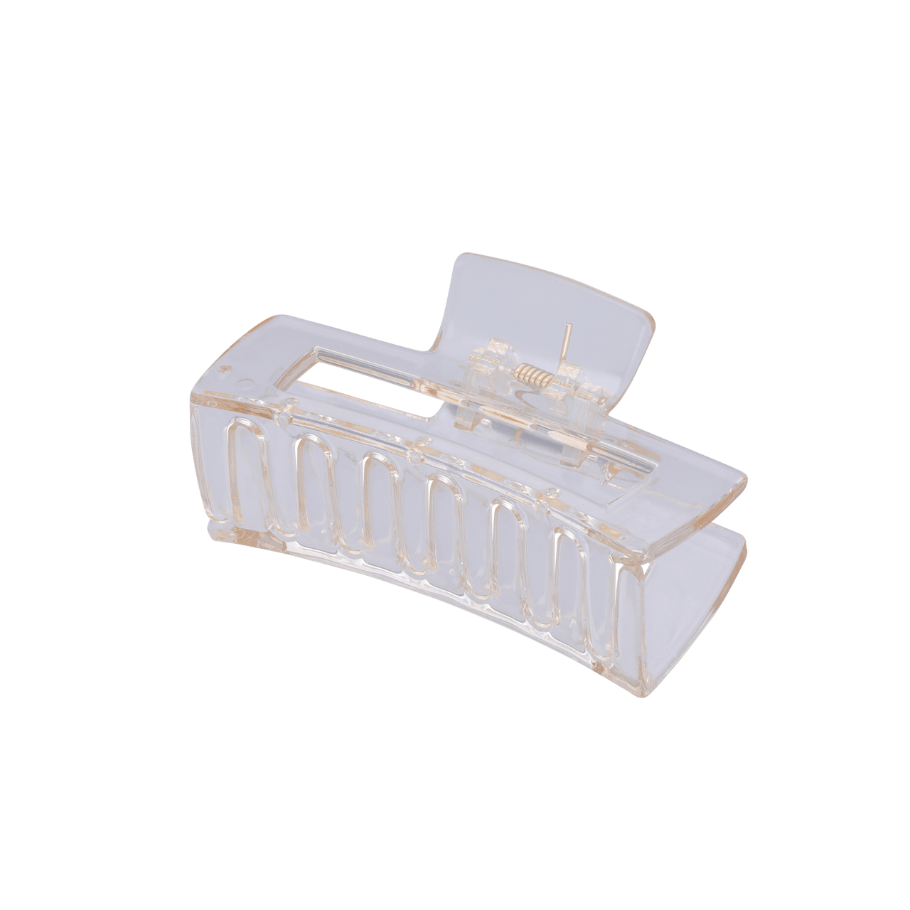 Transparante creme haarklem