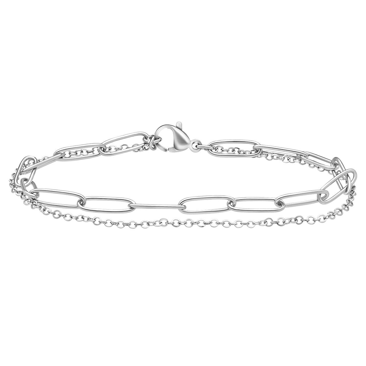 Gerecycleerd stalen armband dubbel