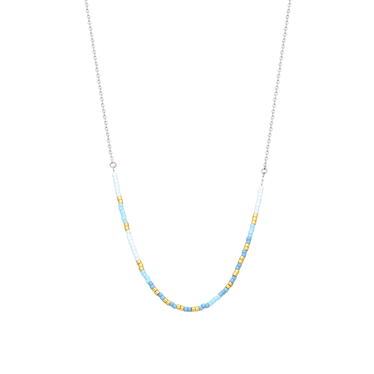 Gerecycleerd stalen ketting met kralen