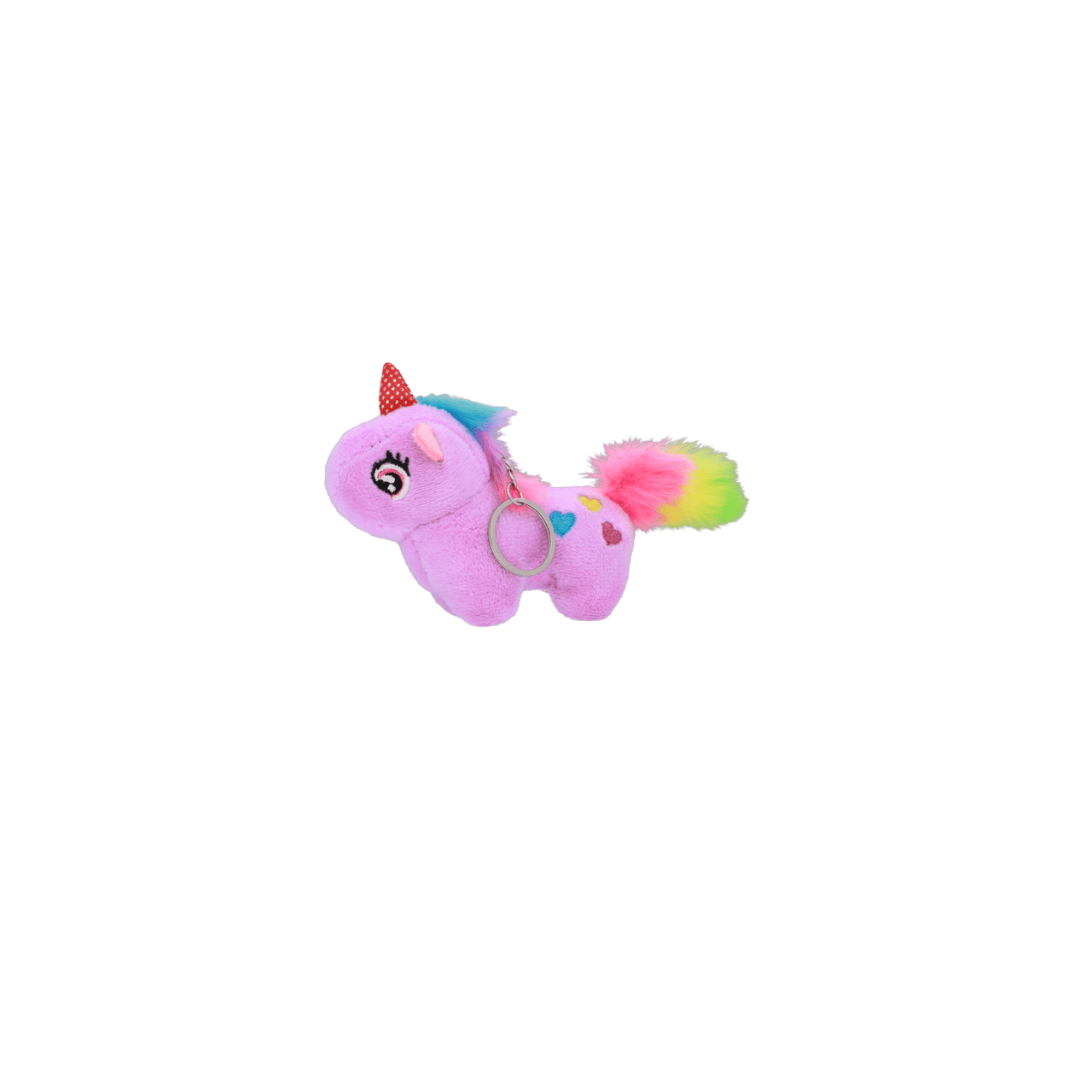 Bijoux sleutelhanger met fluffy roze unicorn