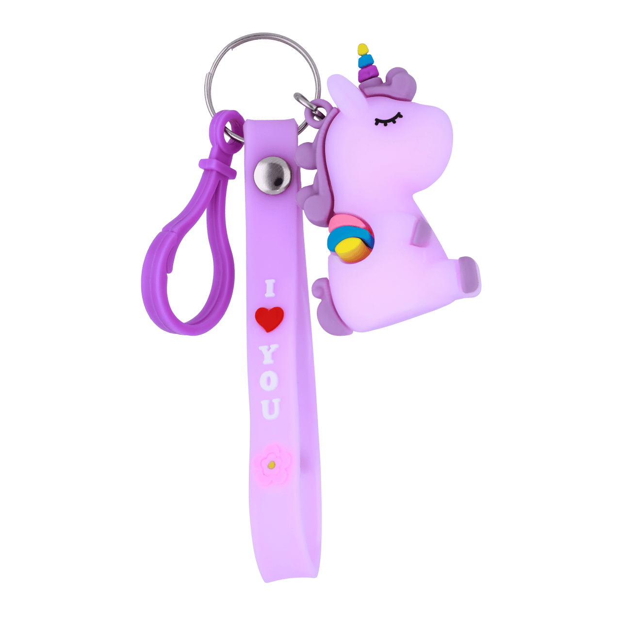 Bijoux sleutelhanger met paarse unicorn