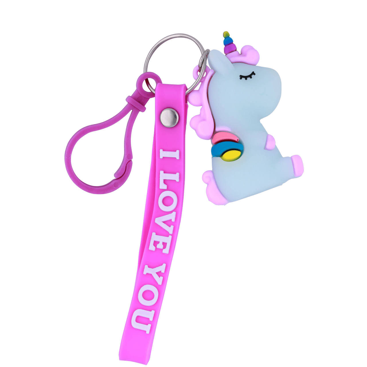 Bijoux sleutelhanger met blauwe unicorn