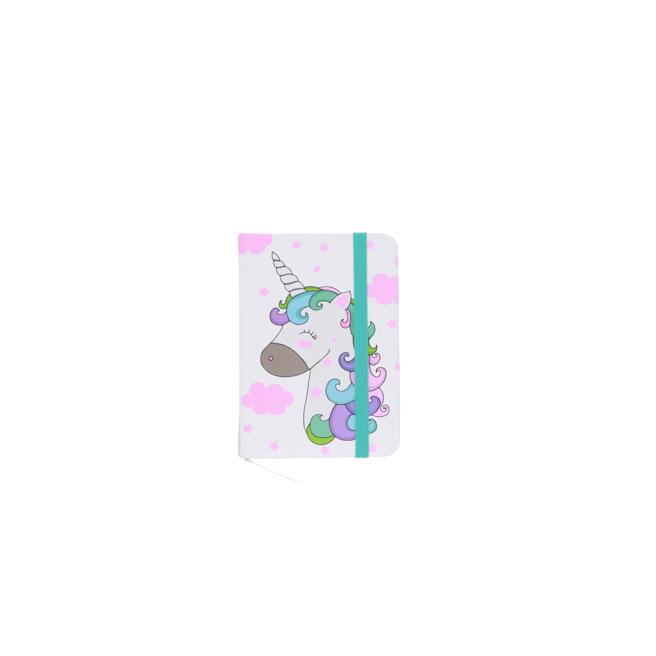 Bijoux witte unicorn notitieboekje mini