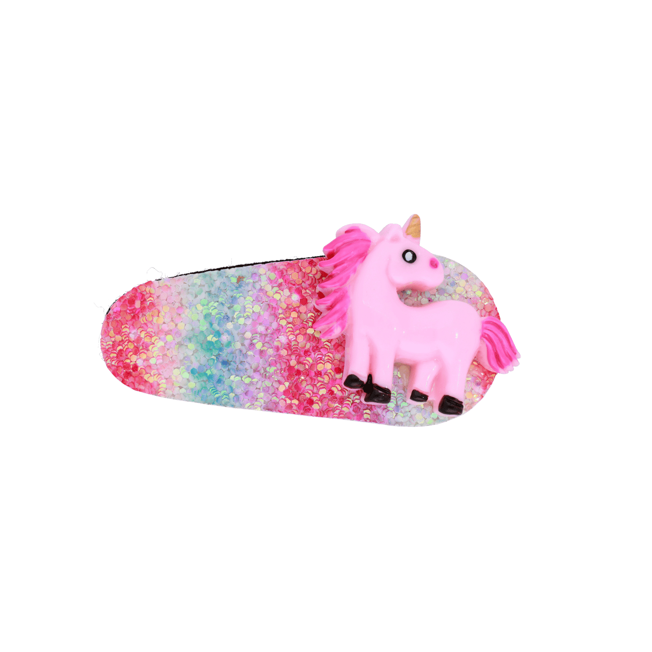 Bijoux haarclip donker roze unicorn